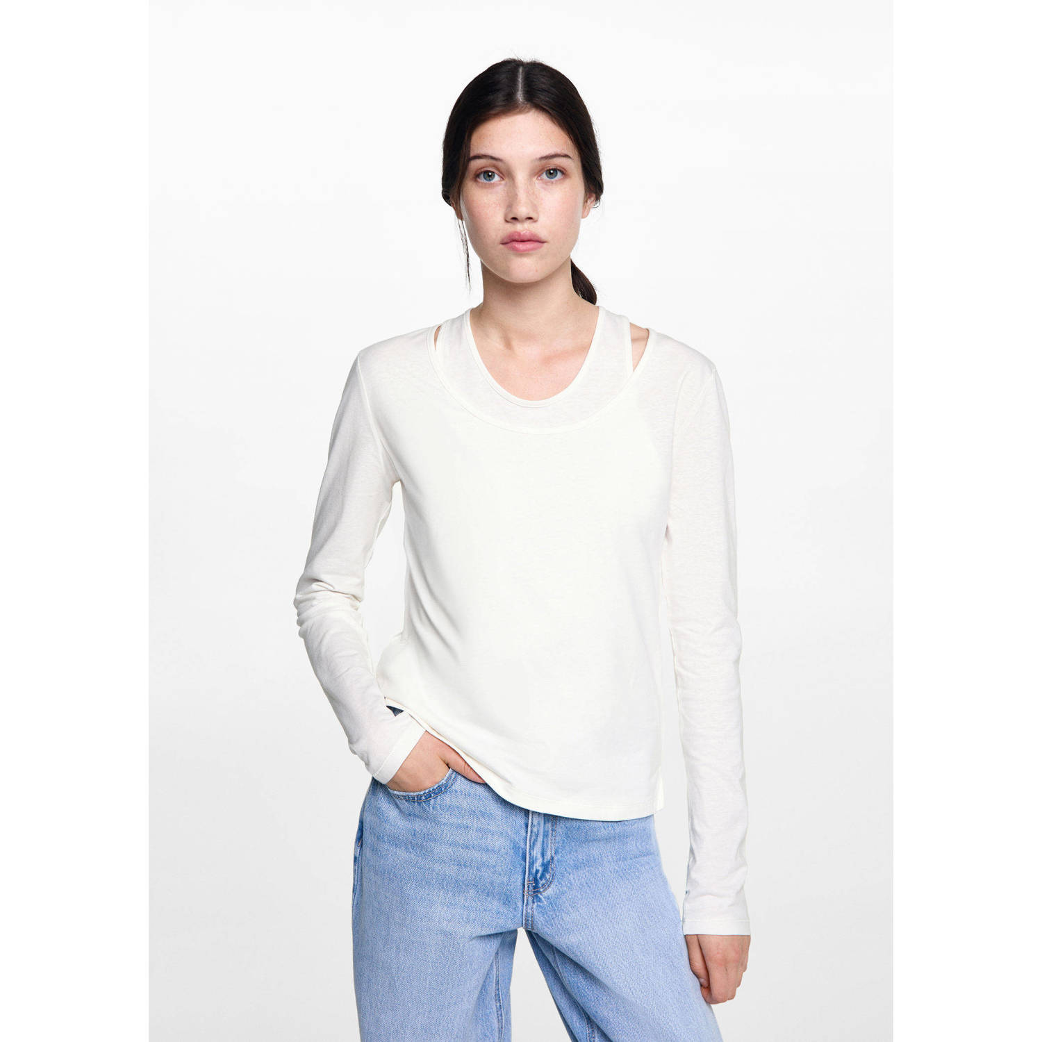 MANGO TEEN longsleeve ecru