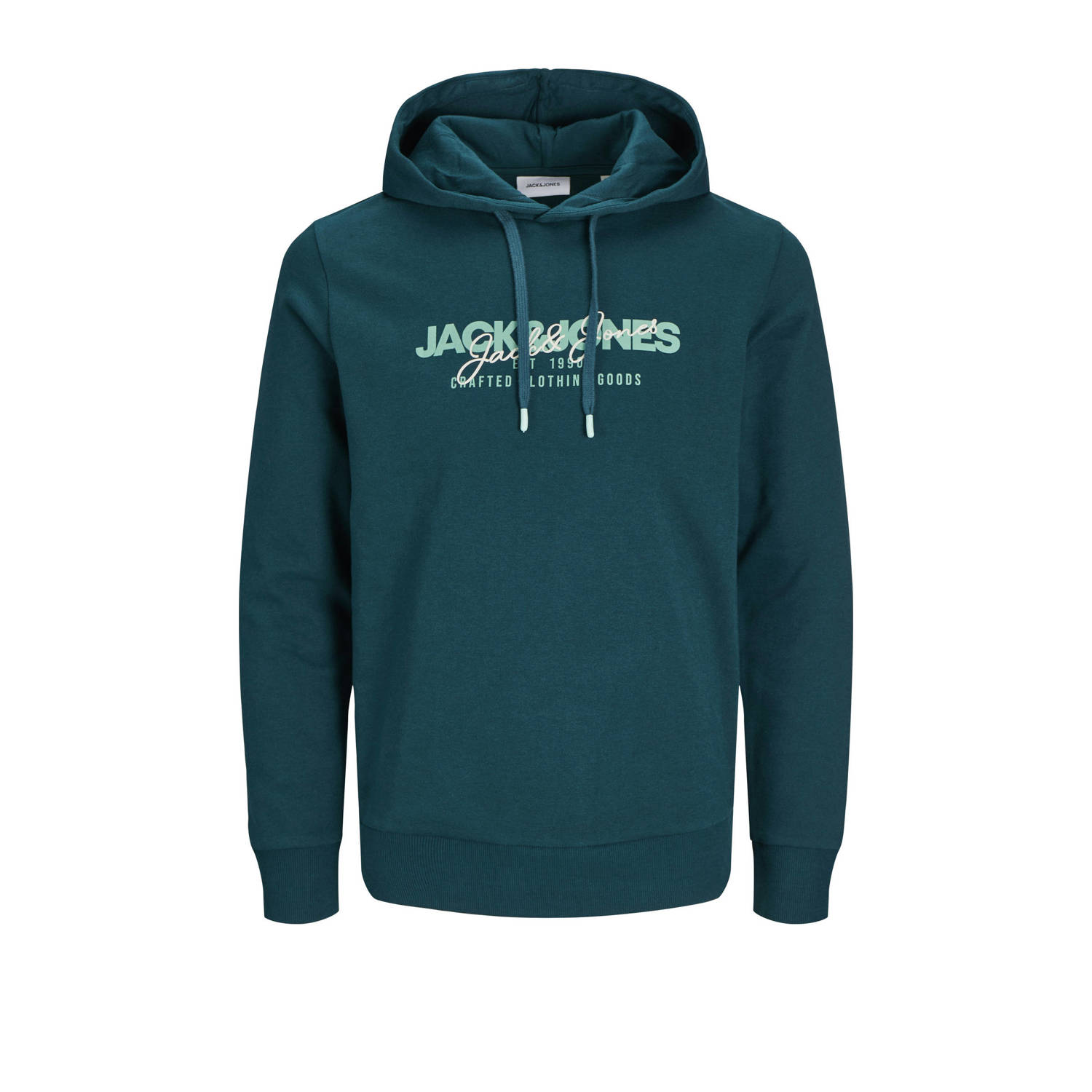 JACK & JONES PLUS SIZE hoodie JJALVIS petrol