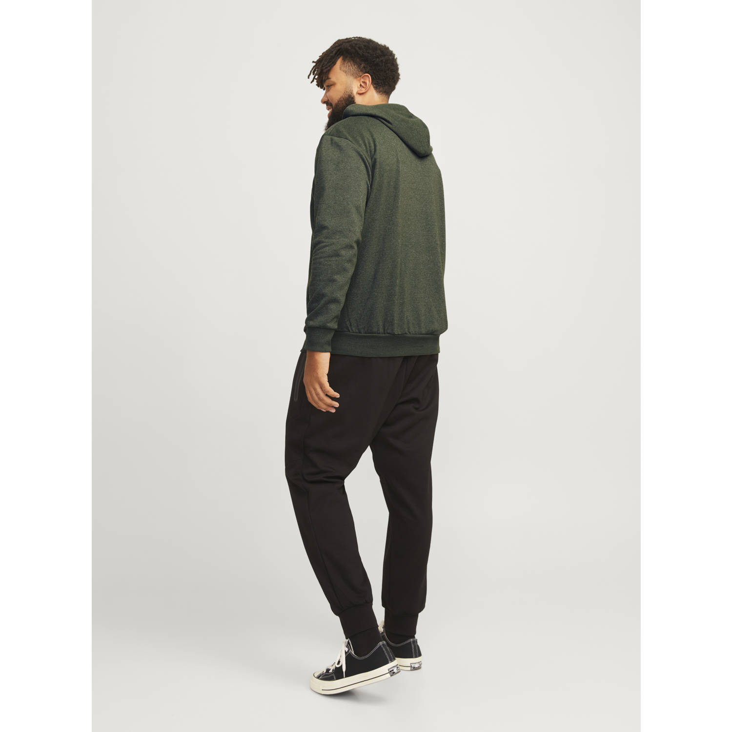 JACK & JONES PLUS SIZE hoodie JJALVIS groen
