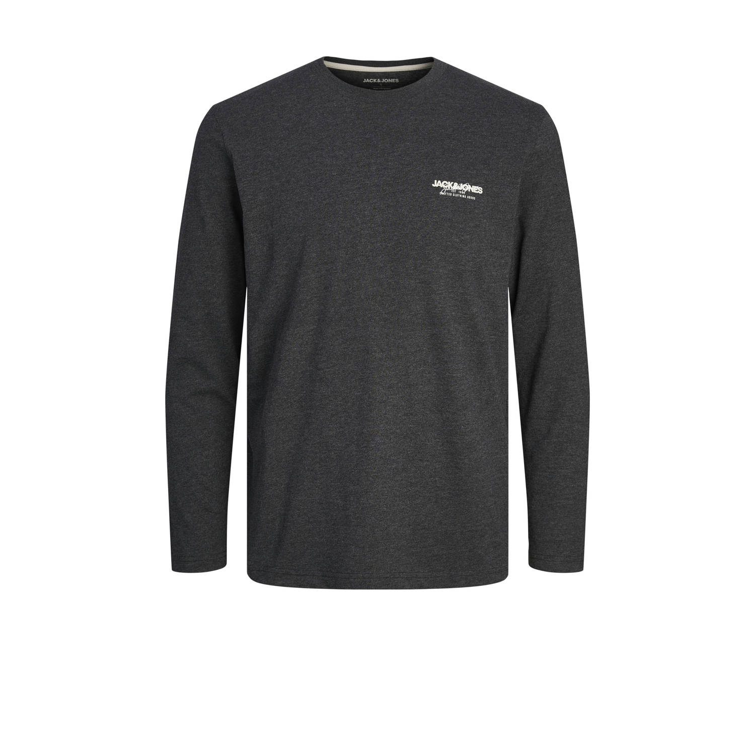 JACK & JONES PLUS SIZE longsleeve JJALVIS Plus Size met printopdruk zwart