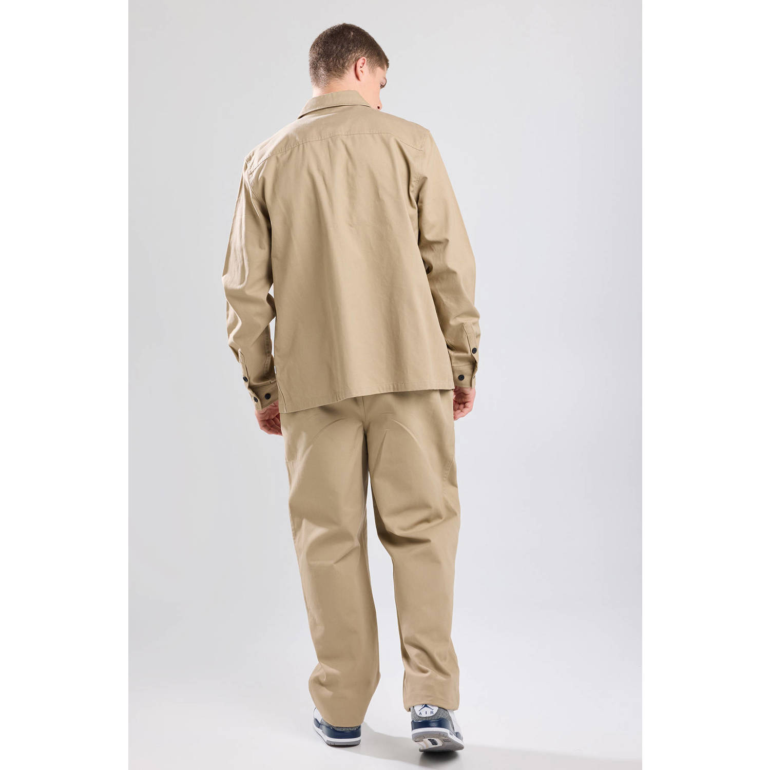 America Today loose fit overshirt Hendrix beige