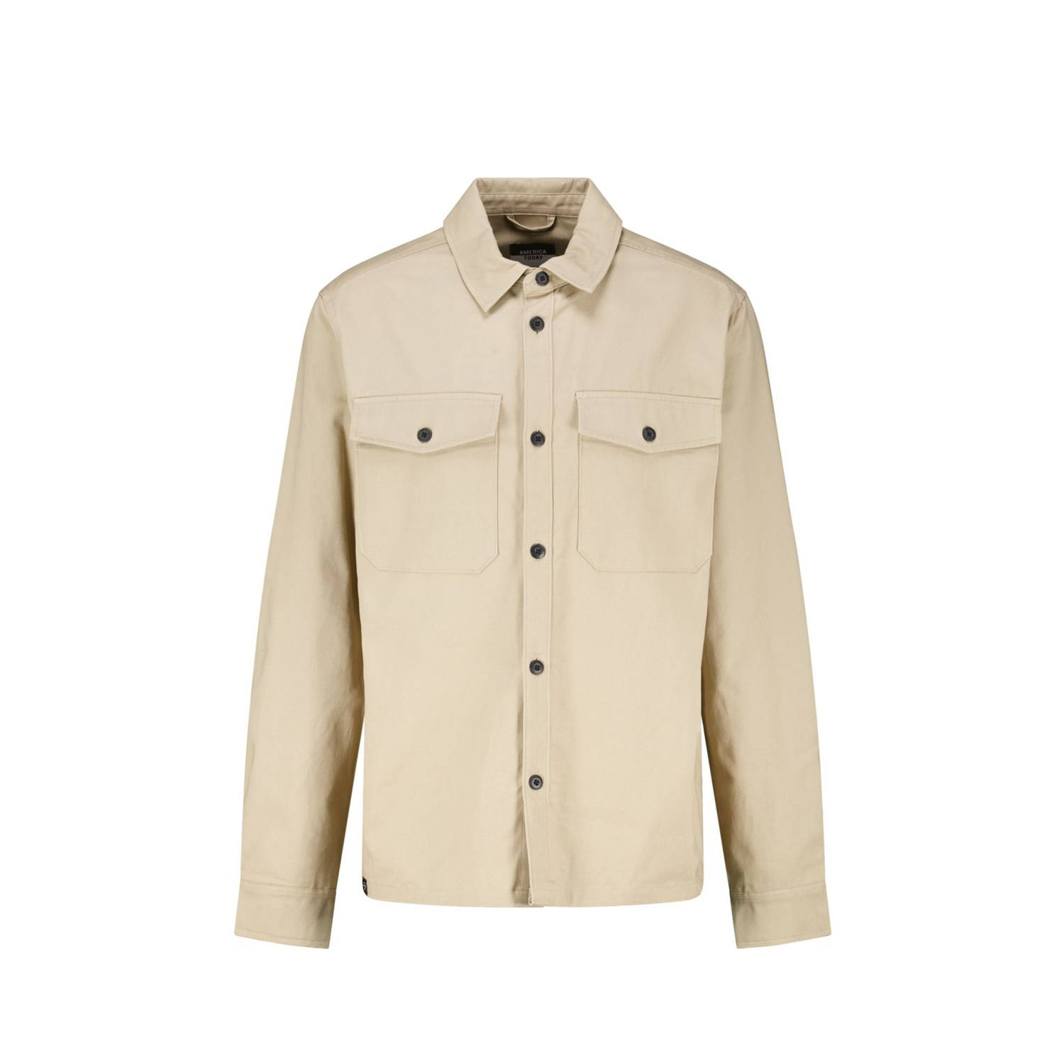 America Today loose fit overshirt Hendrix beige