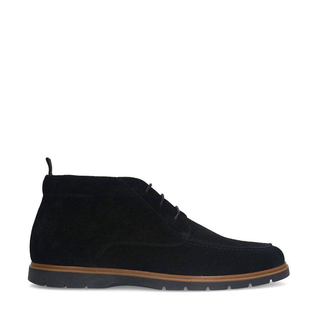 Zwarte heren Manfield suède veterschoenen zwat