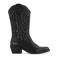 5th Avenue leren cowboylaarzen zwart
