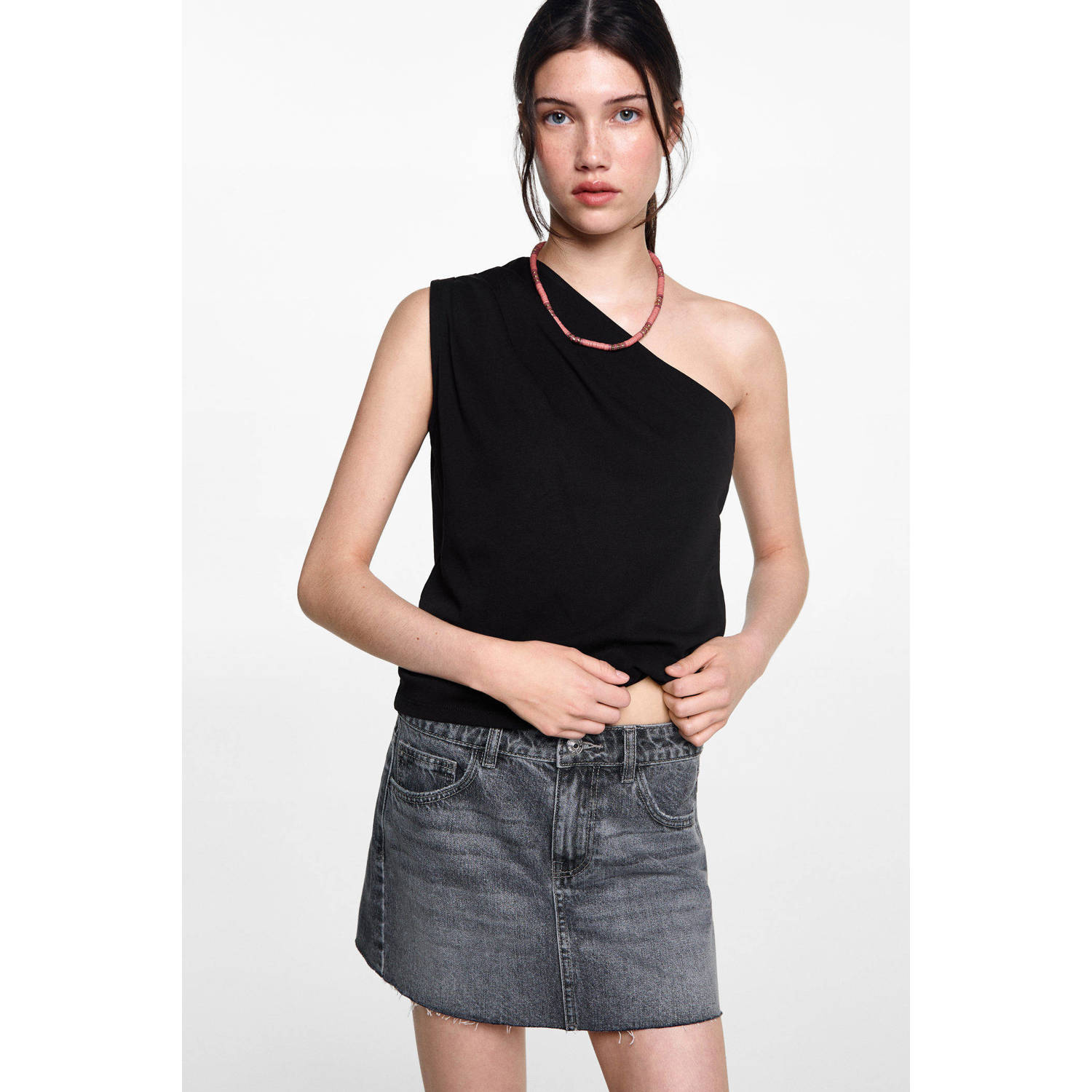 MANGO TEEN denim spijkerrok grey denim