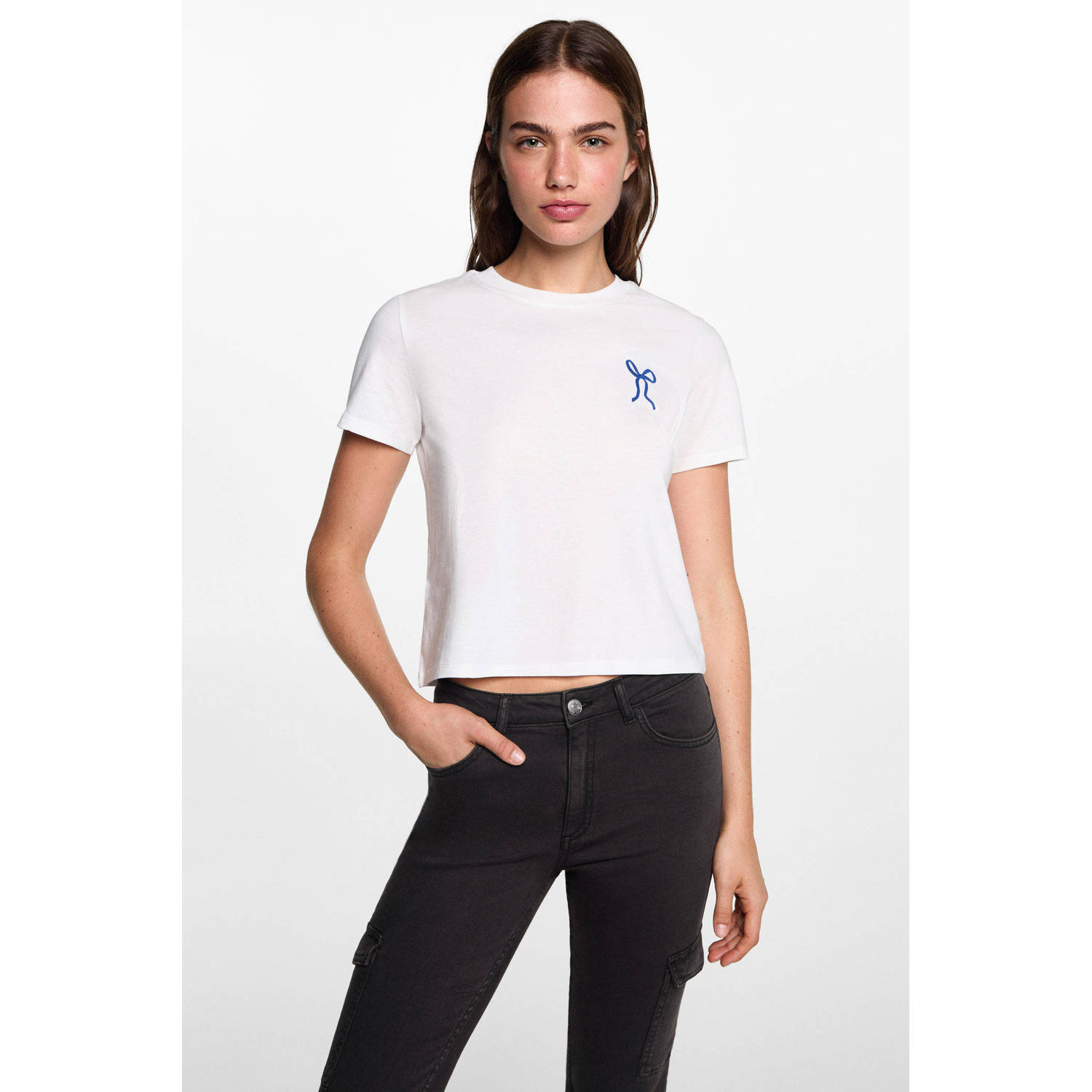 MANGO TEEN flared jeans changeant grijs