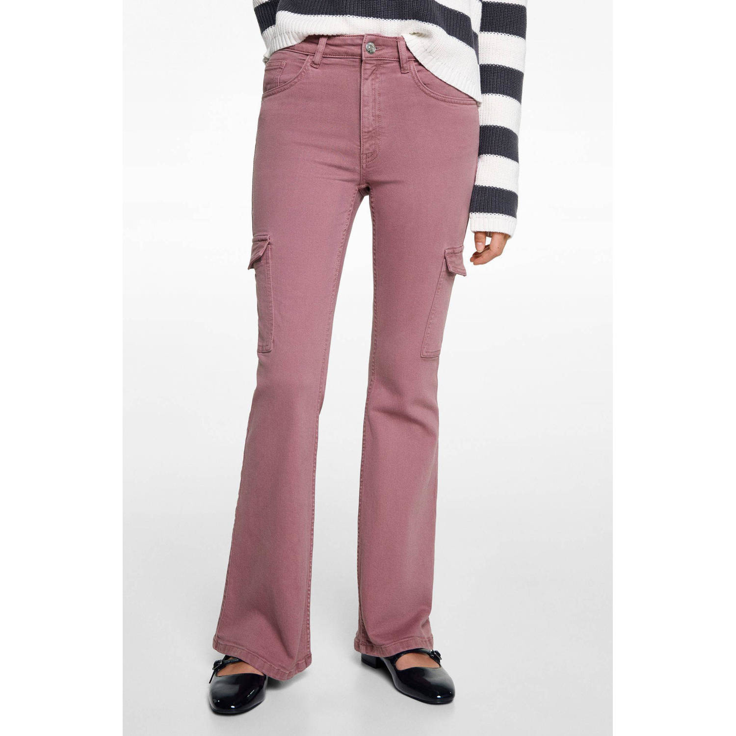 MANGO TEEN flared jeans oudroze