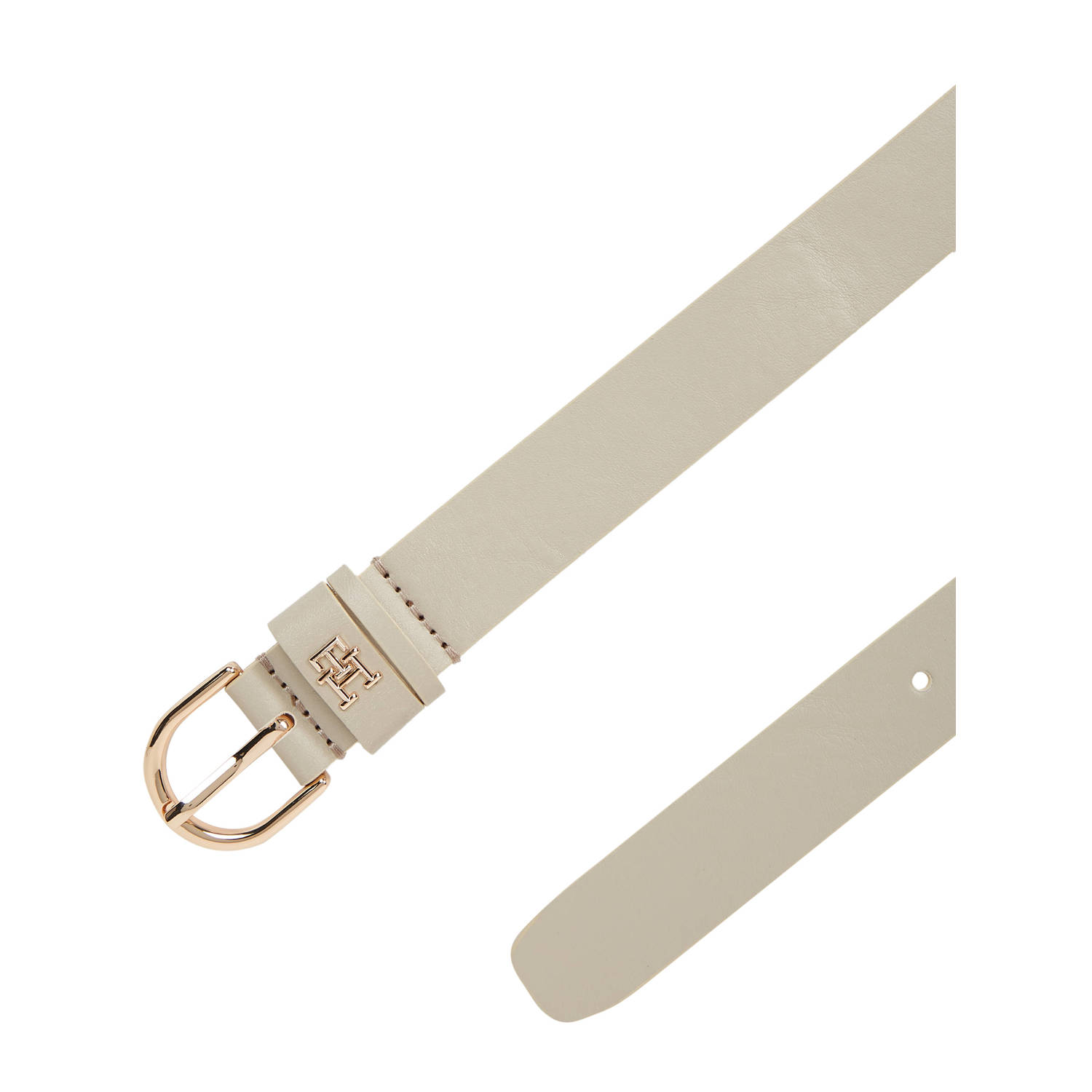 Tommy Hilfiger leren riem Essential Effortless ecru
