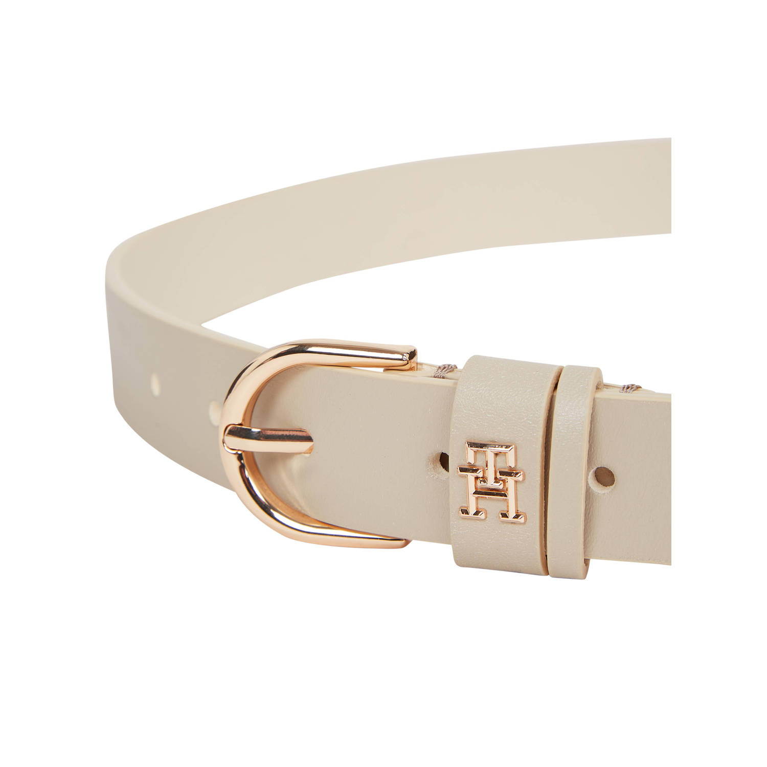 Tommy Hilfiger leren riem Essential Effortless ecru