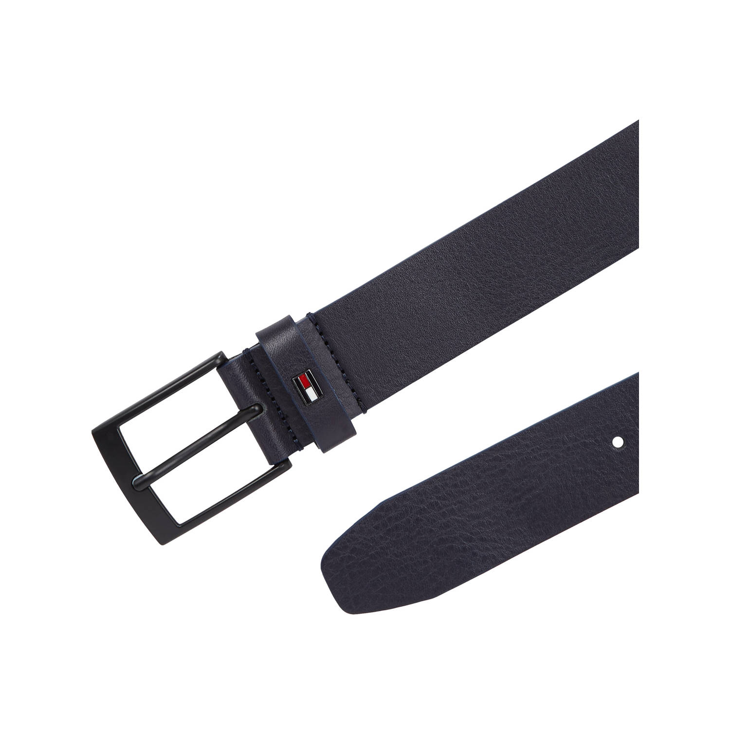 Tommy Hilfiger leren riem Adan donkerblauw
