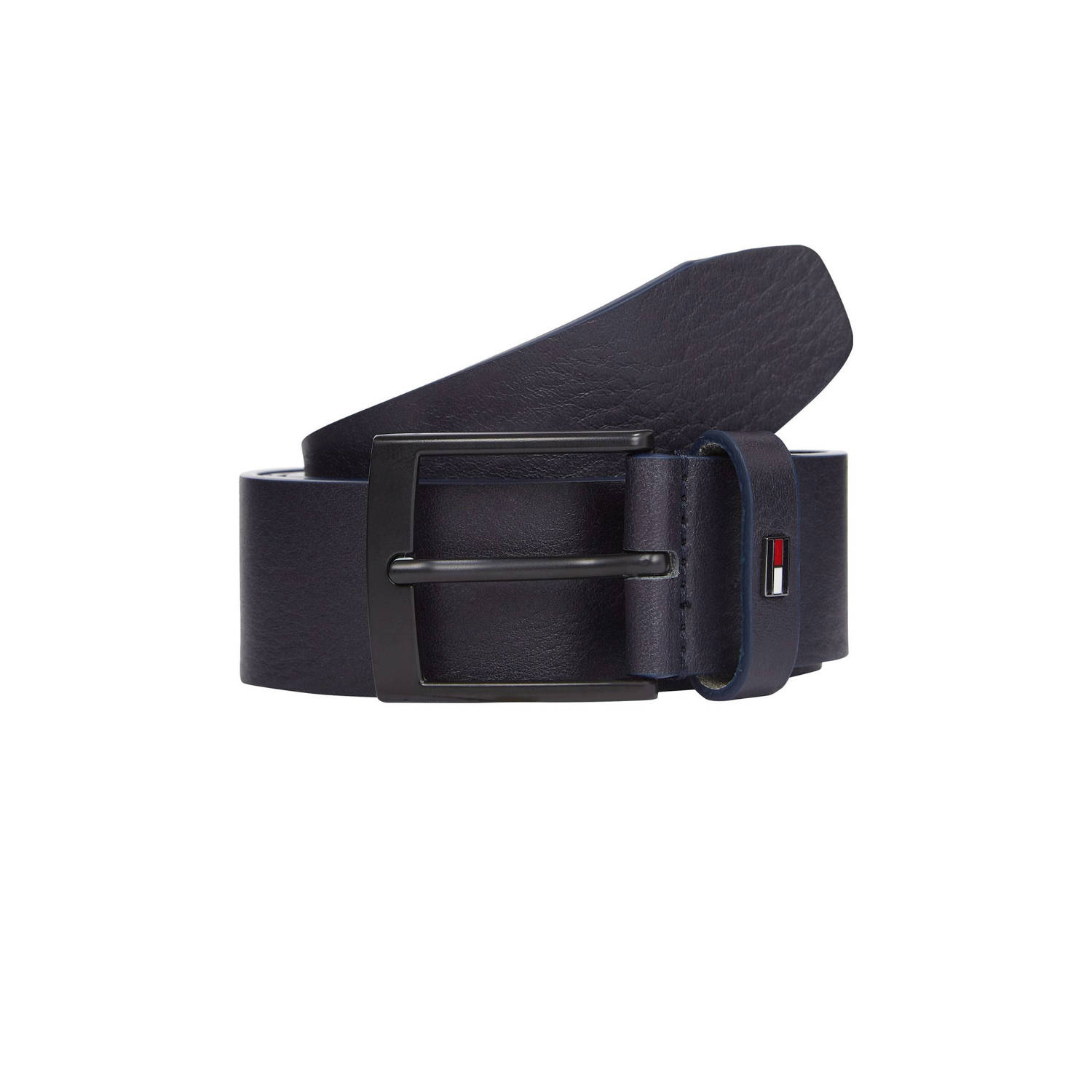 Tommy Hilfiger Leren riem ADAN 3.5 EXT Metalen logopatch eenvoudige doornsluiting