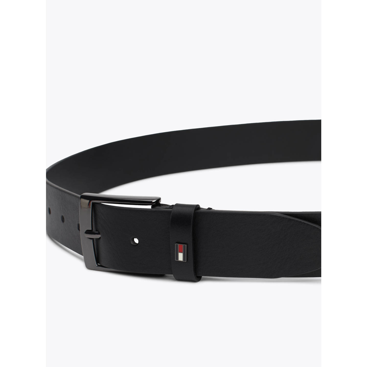 Tommy Hilfiger leren riem Adan zwart