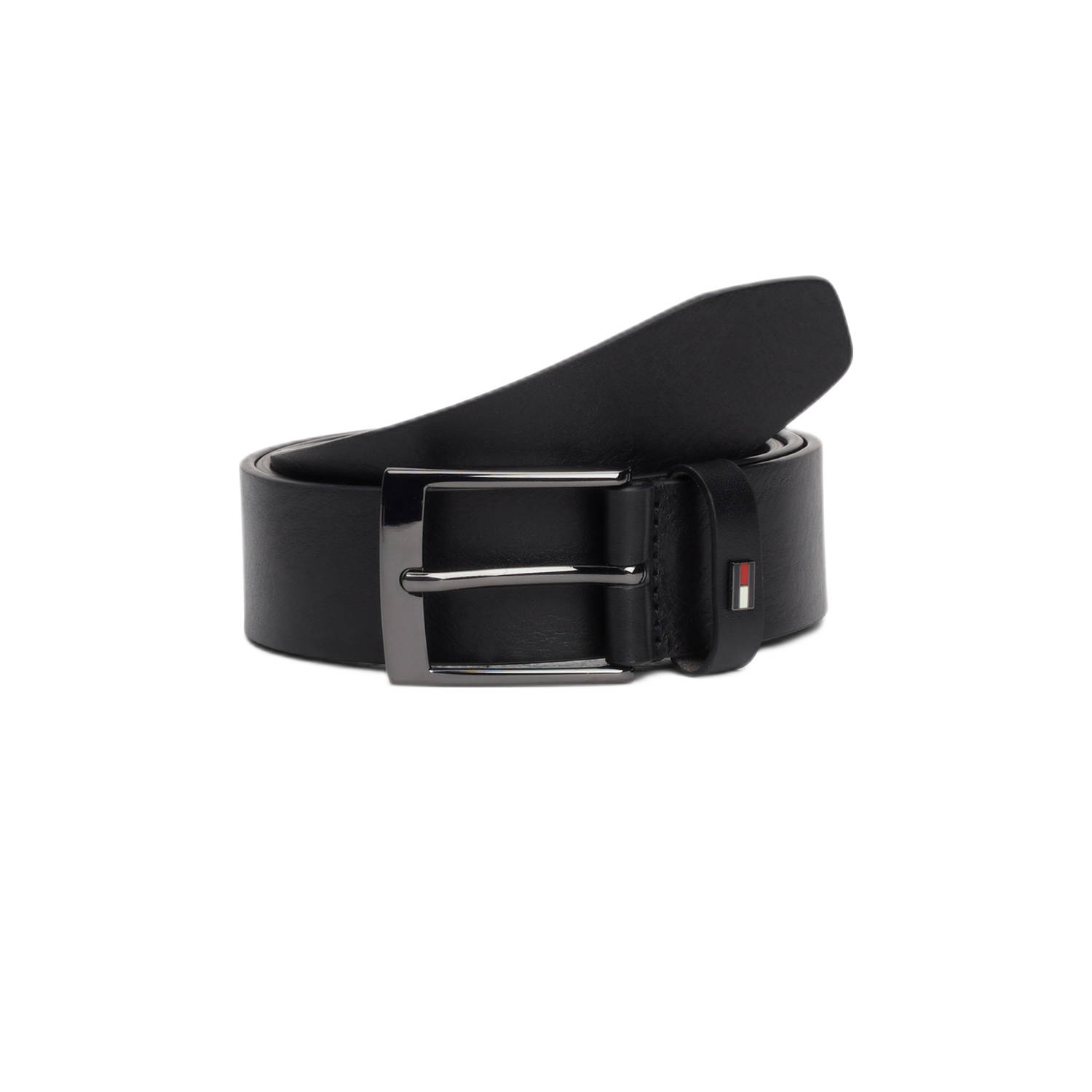 Tommy Hilfiger leren riem Adan zwart