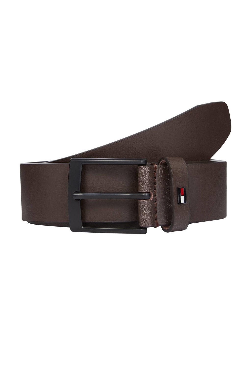 Tommy Hilfiger leren riem Adan donkerbruin