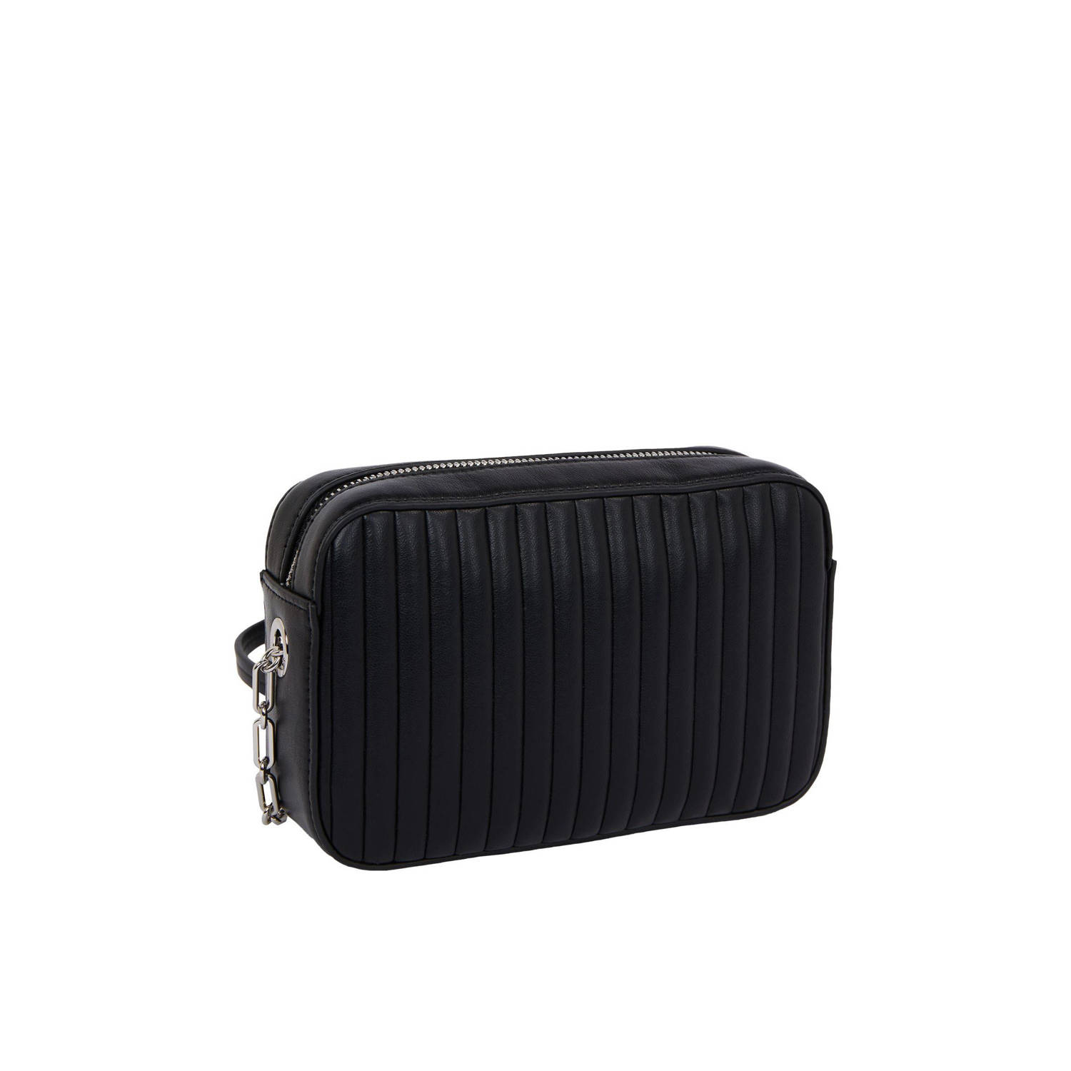 Calvin Klein doorgestikte crossbody tas zwart