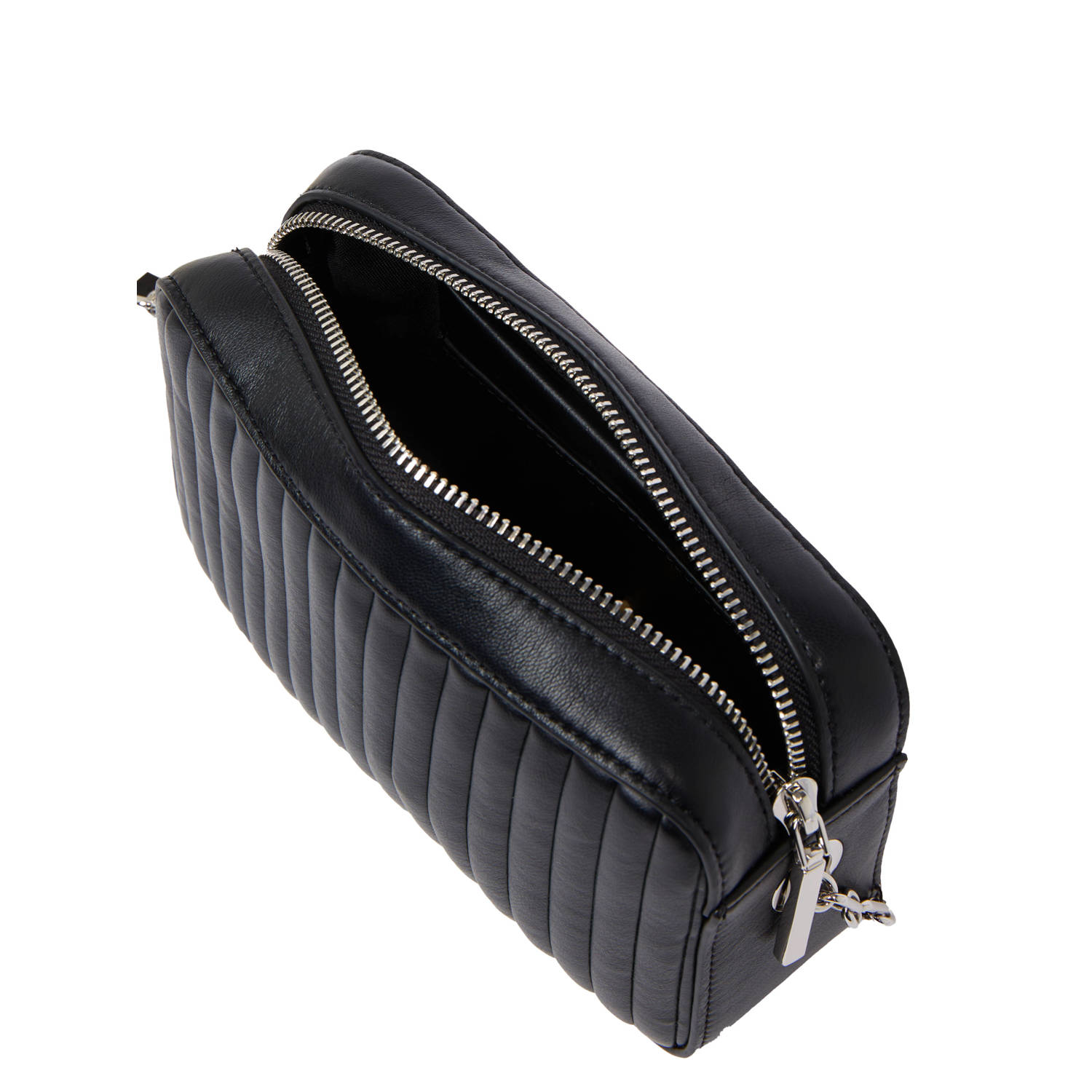 Calvin Klein doorgestikte crossbody tas zwart