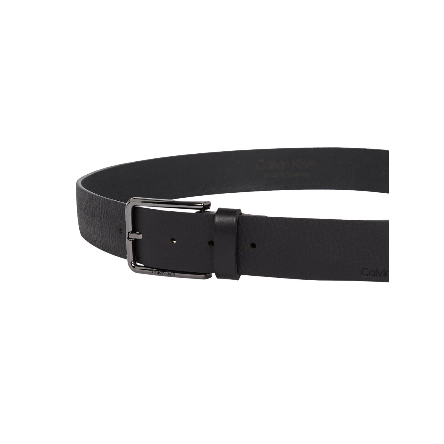 Calvin Klein leren riem Warmth 3.5 zwart