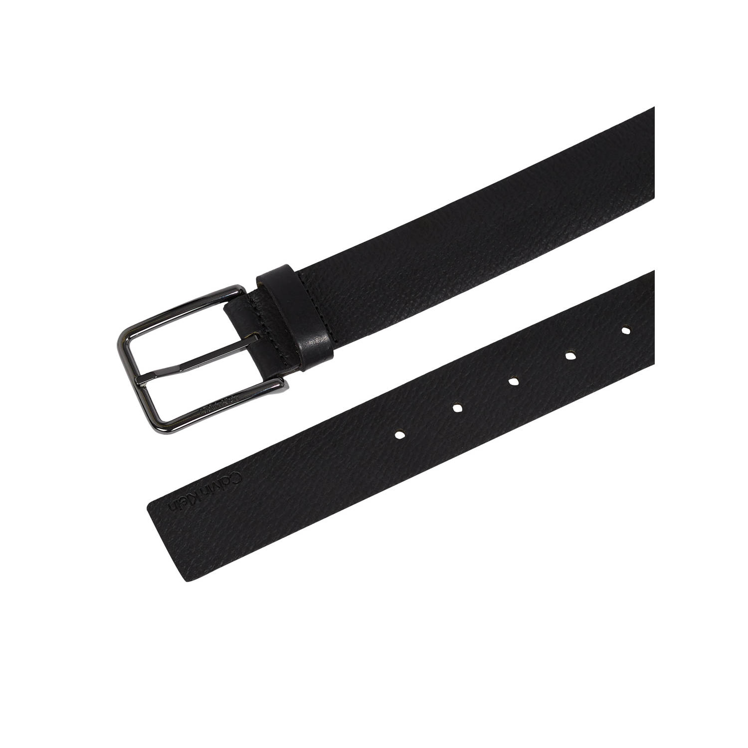 Calvin Klein leren riem Warmth 3.5 zwart
