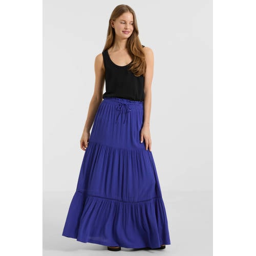 anytime maxi crinkle rok blauw afbeelding