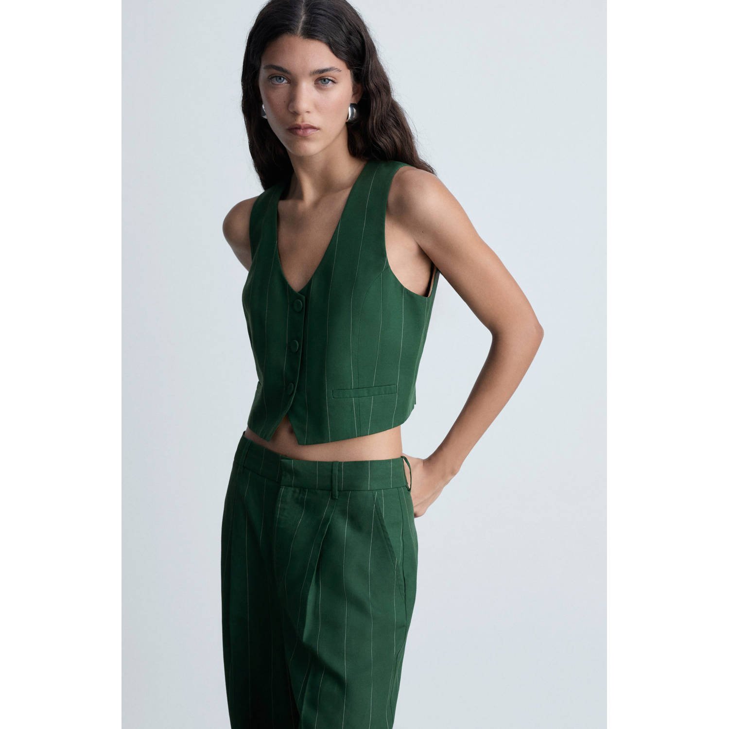 Mango gilet donkergroen