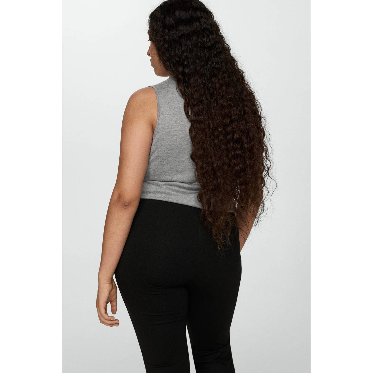 Mango flared broek zwart