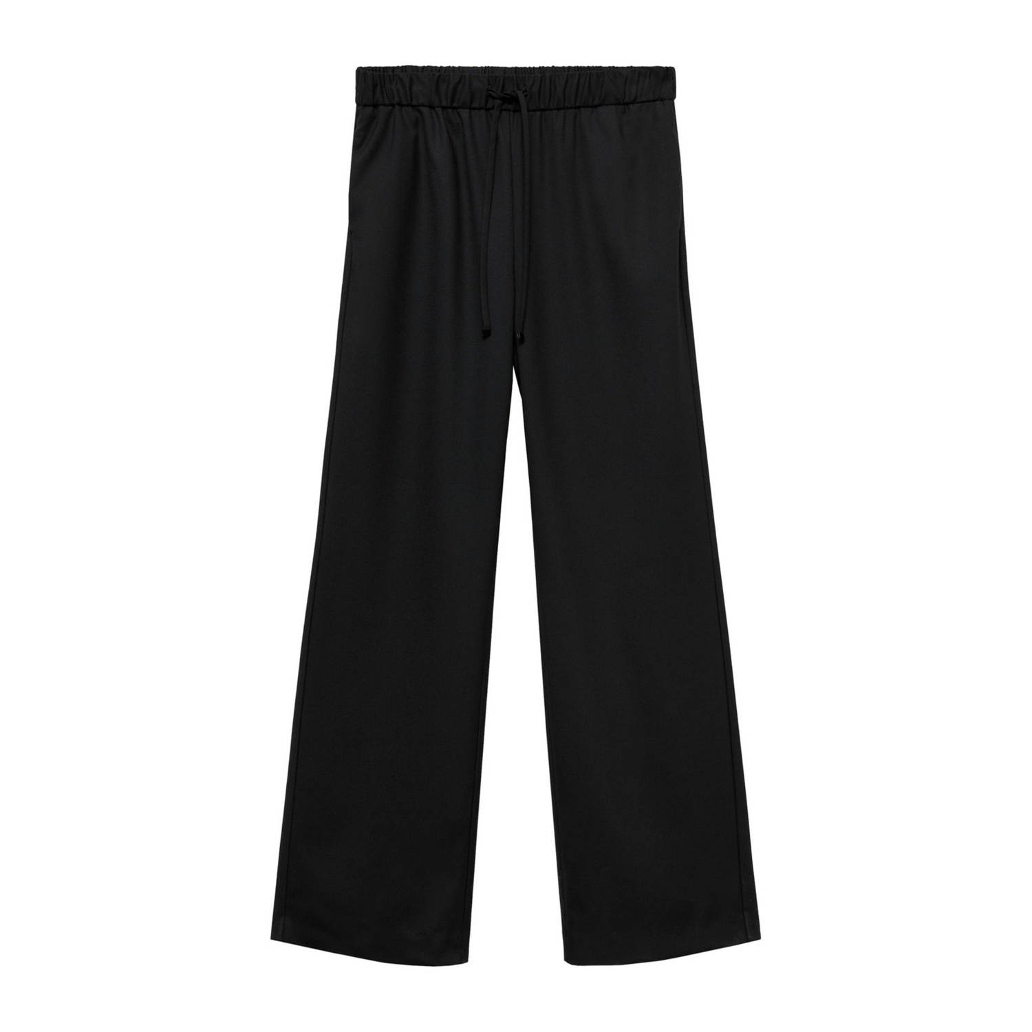 Mango wide leg broek zwart