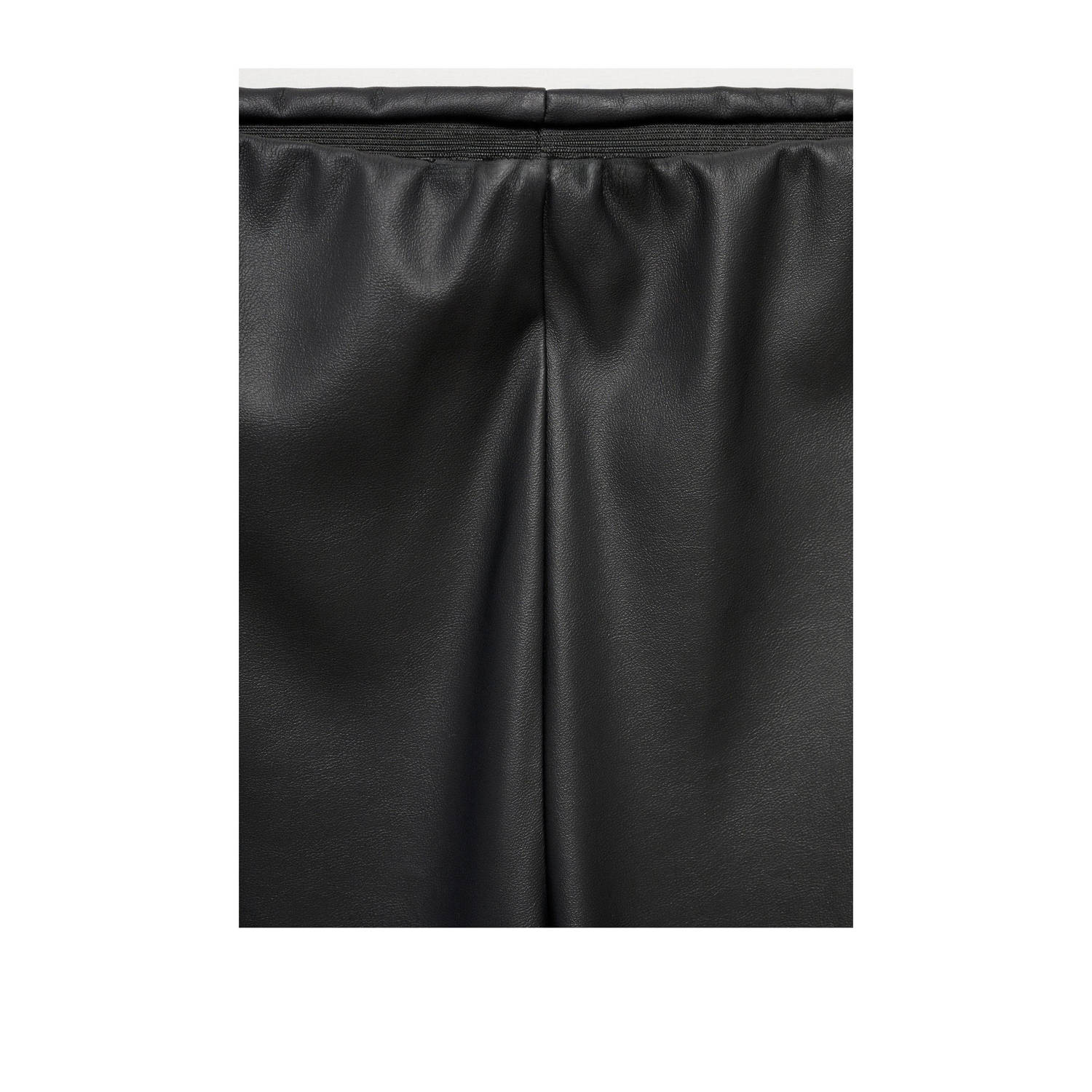 Mango imitatieleren legging zwart