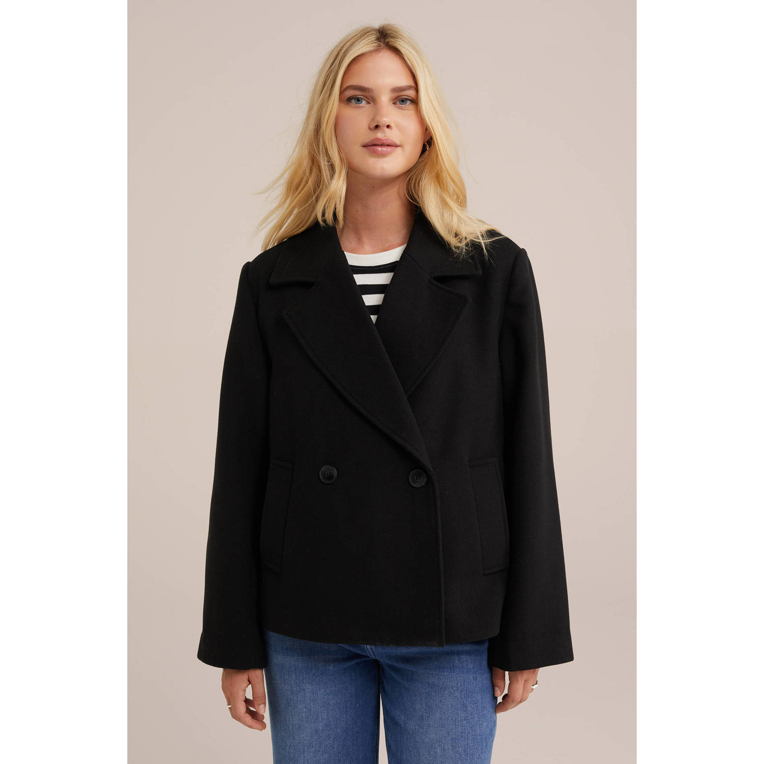 WE Fashion jas zwart