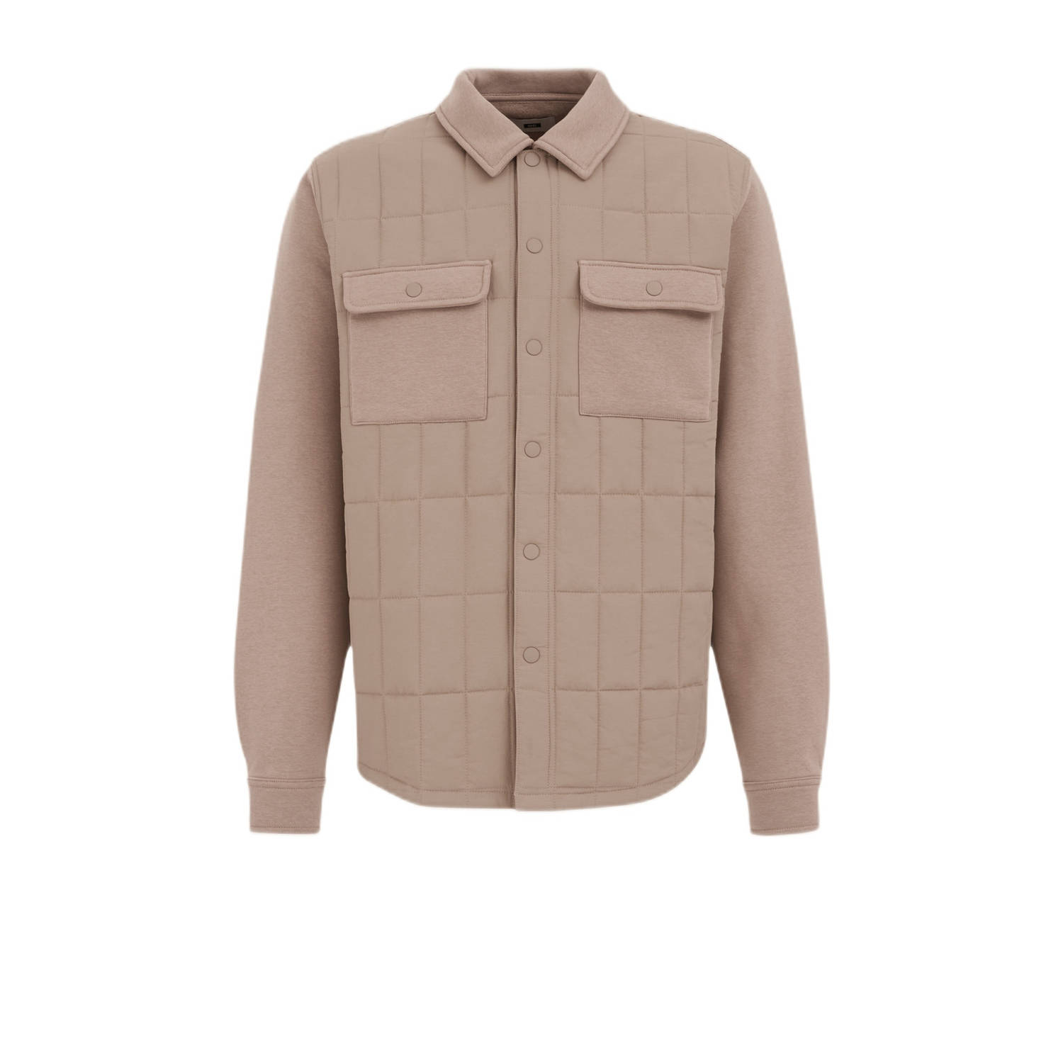 WE Fashion gevoerd overshirt beige wood