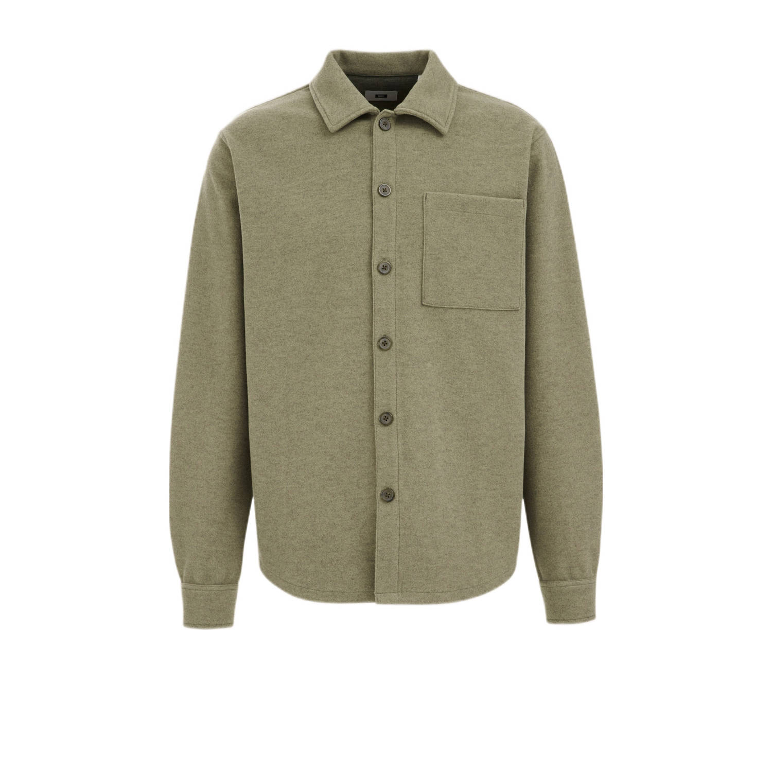 WE Fashion regular fit overshirt green grey