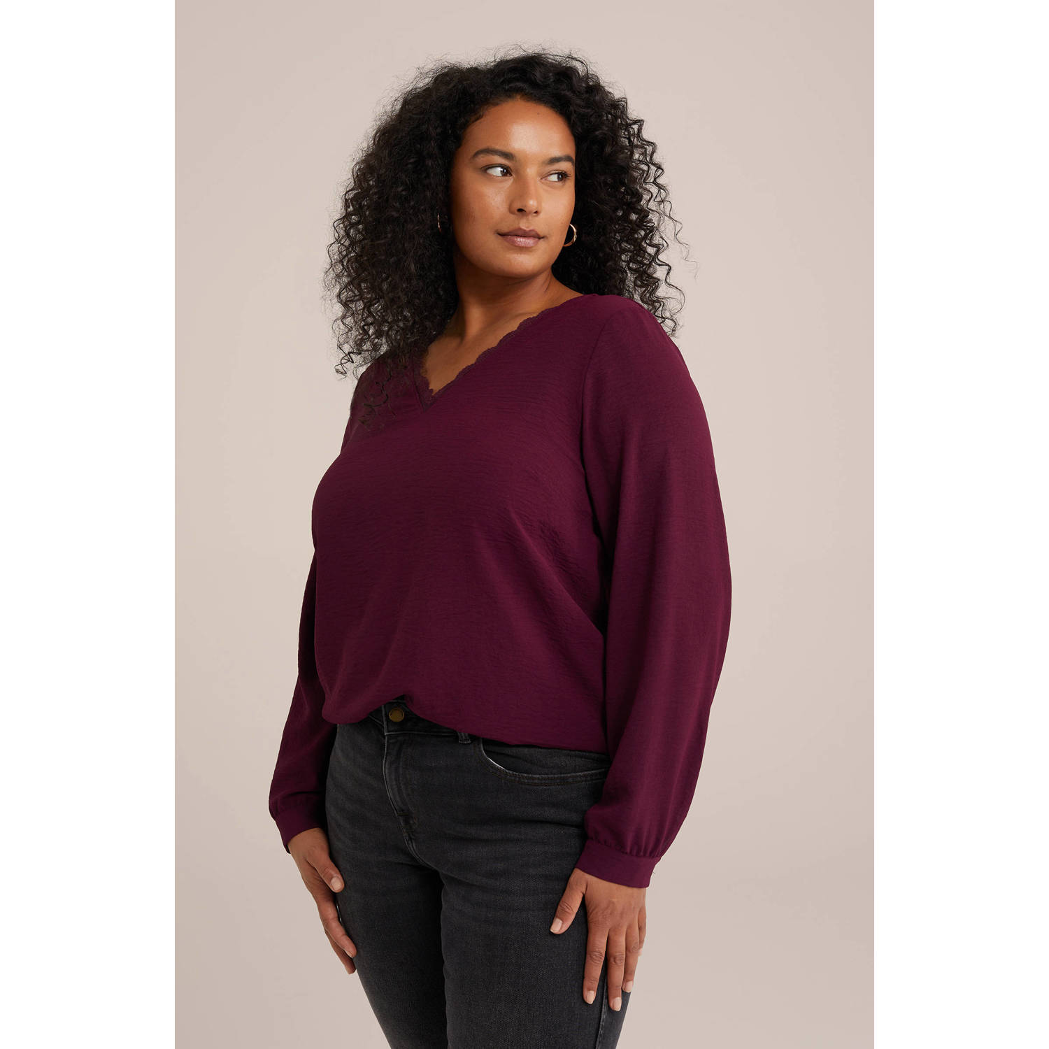 WE Fashion Curve trui paars