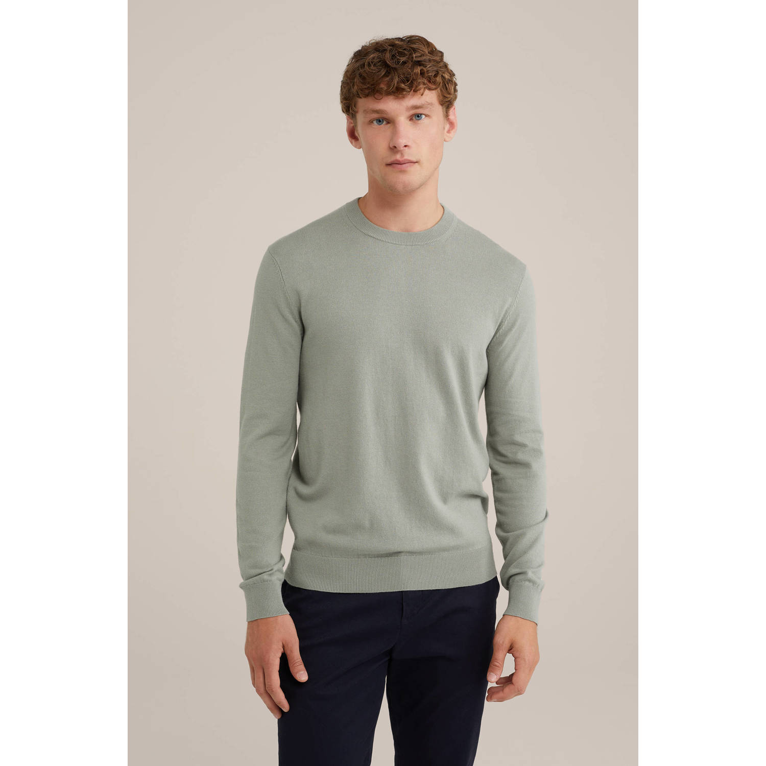WE Fashion WE Fundamentals gebreide trui Dusty Mint