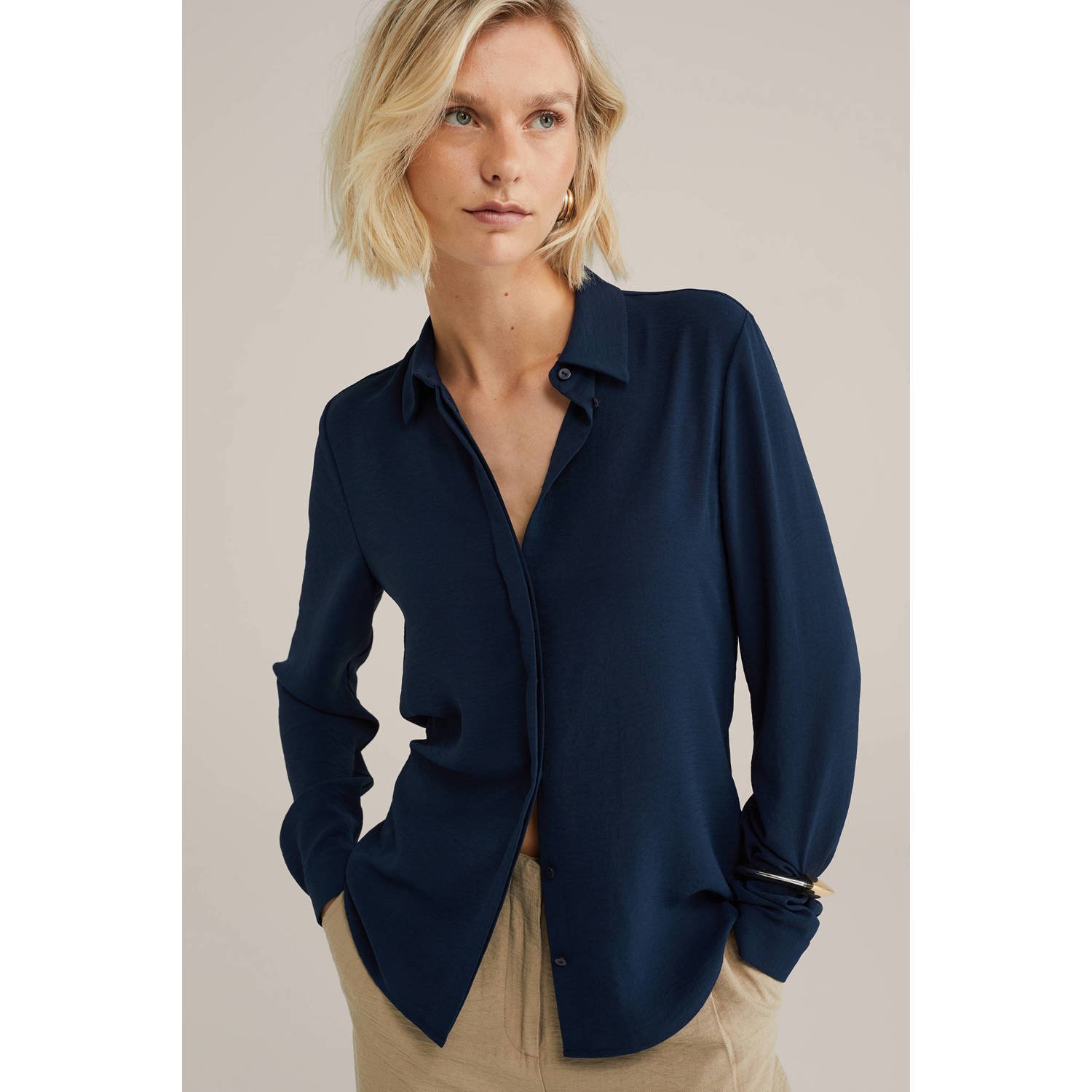 Blouse donkerblauw