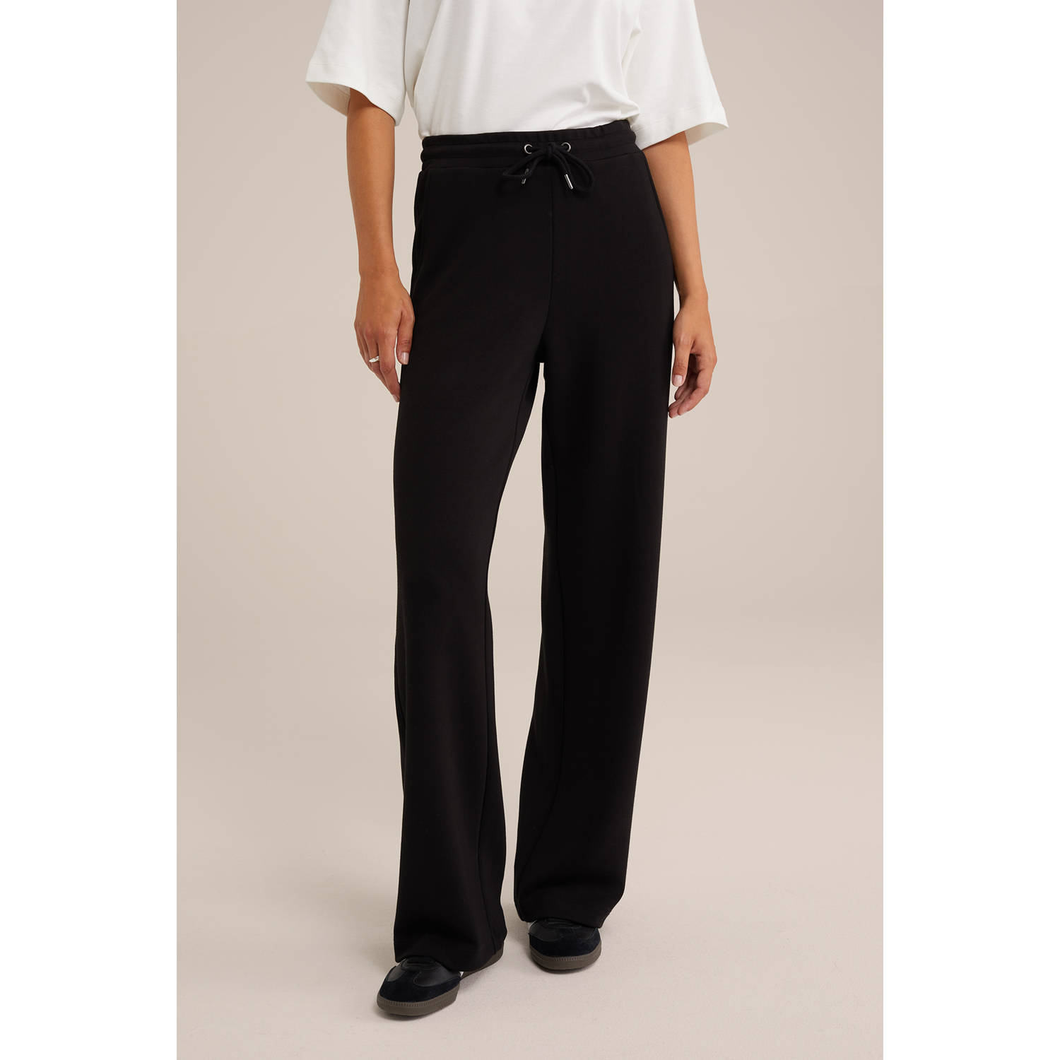WE Fashion wide leg broek zwart