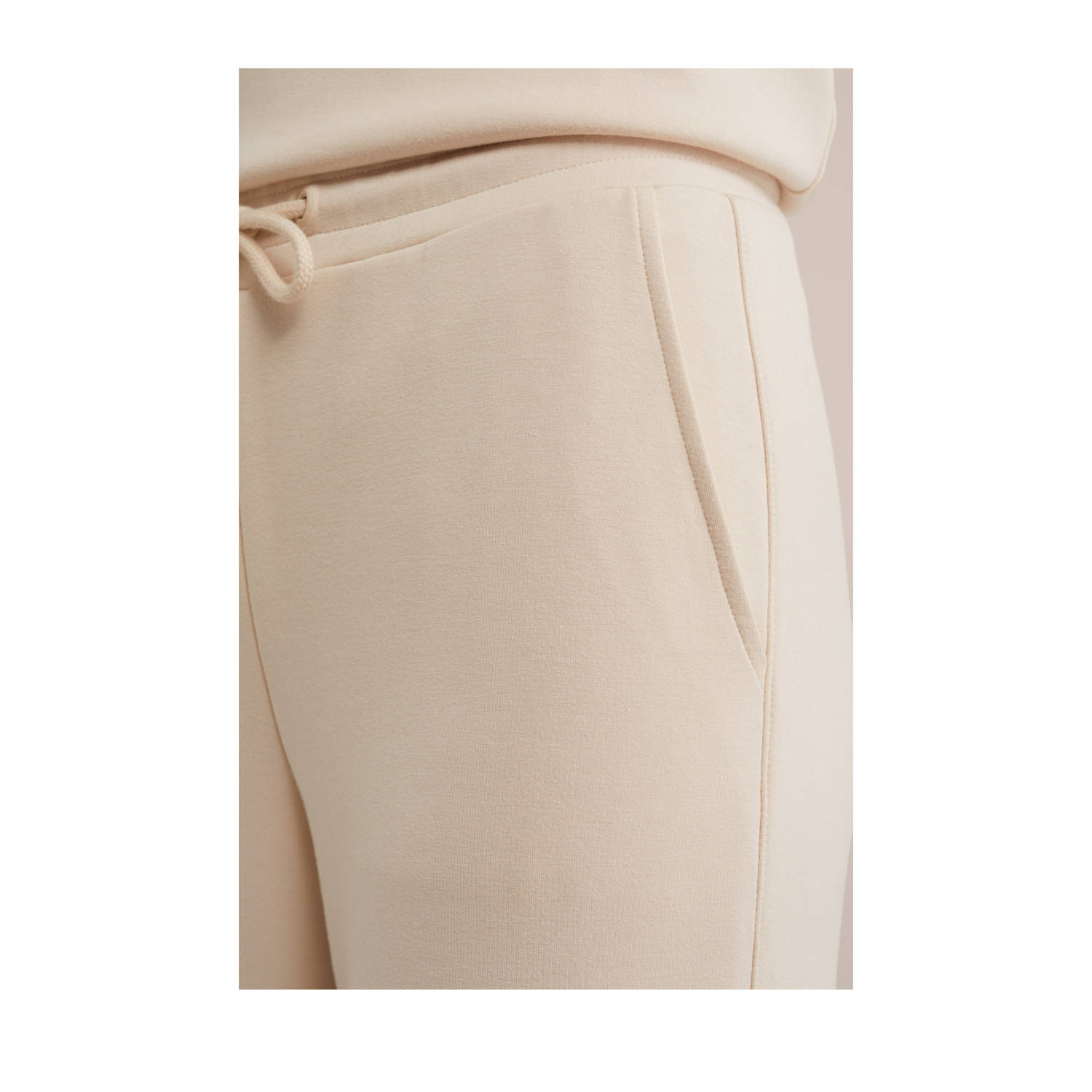 WE Fashion wide leg broek beige