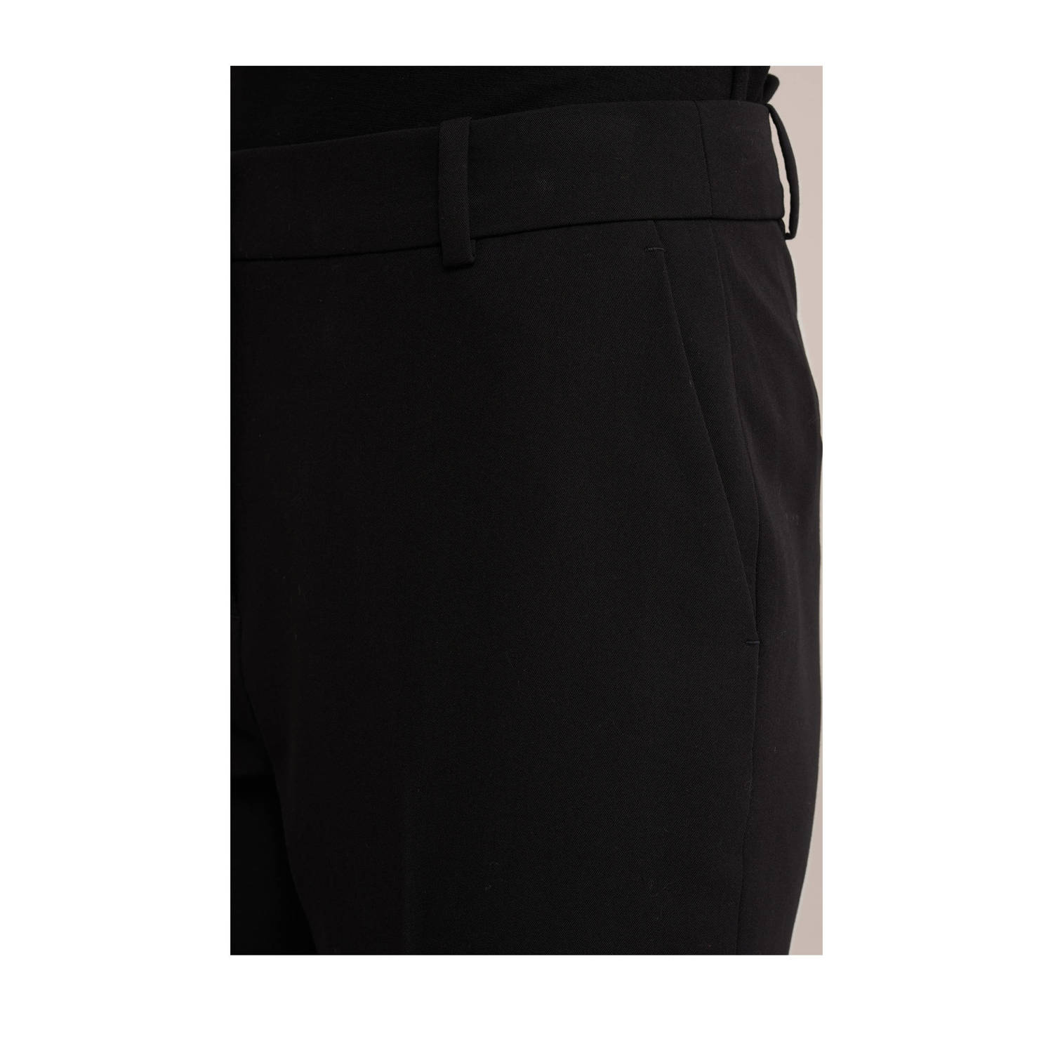 WE Fashion flared regular waist pantalon zwart
