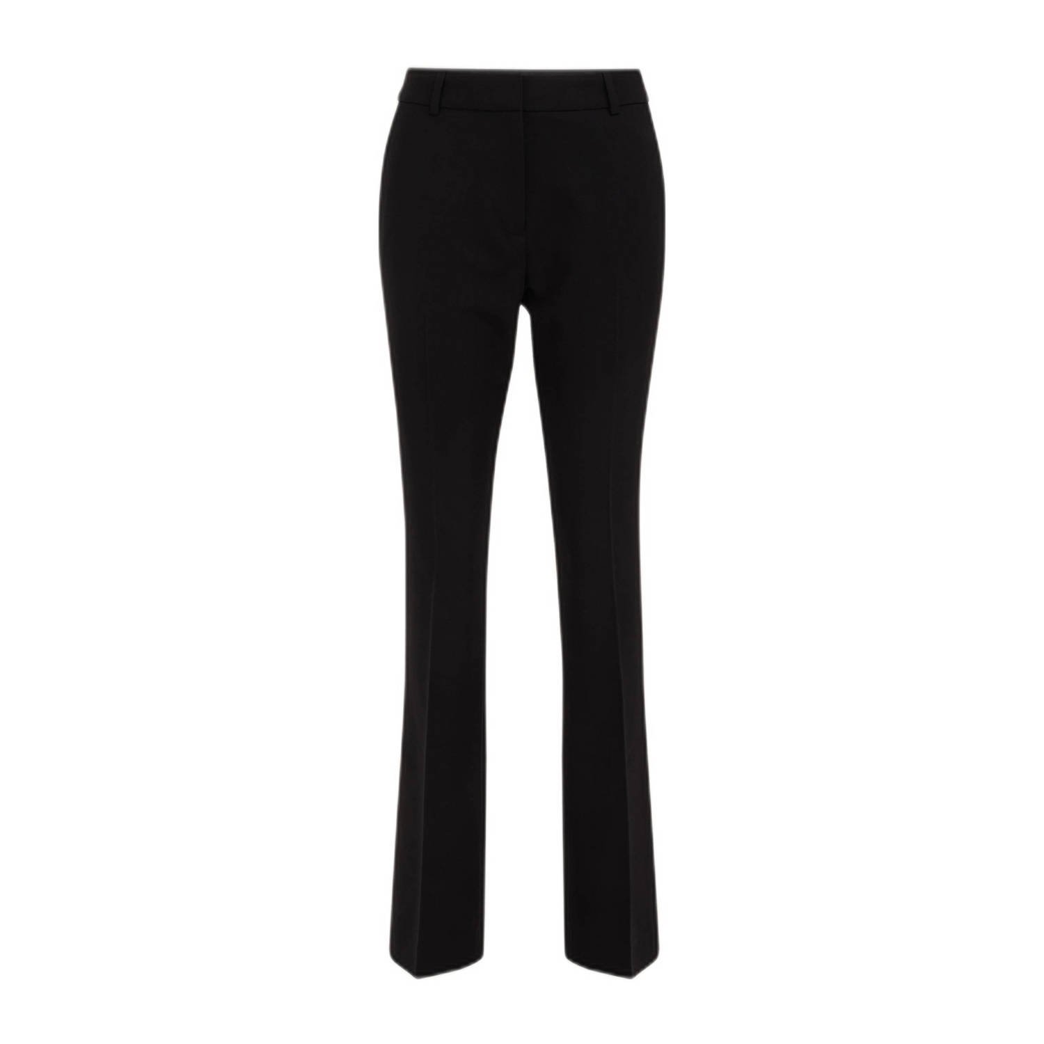 WE Fashion flared regular waist pantalon zwart