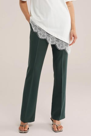 flared pantalon donkergroen