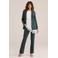 WE Fashion flared pantalon donkergroen
