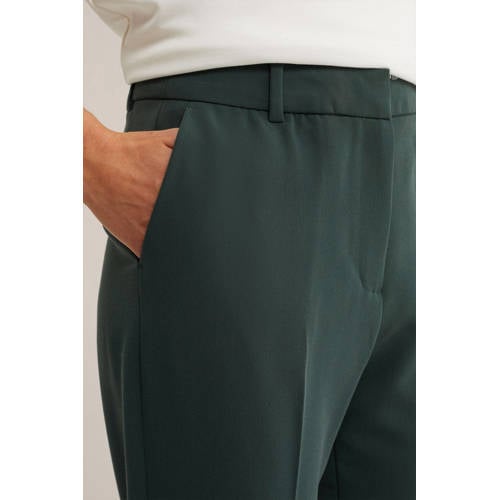 WE Fashion flared pantalon donkergroen afbeelding