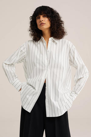 gestreepte blouse wit