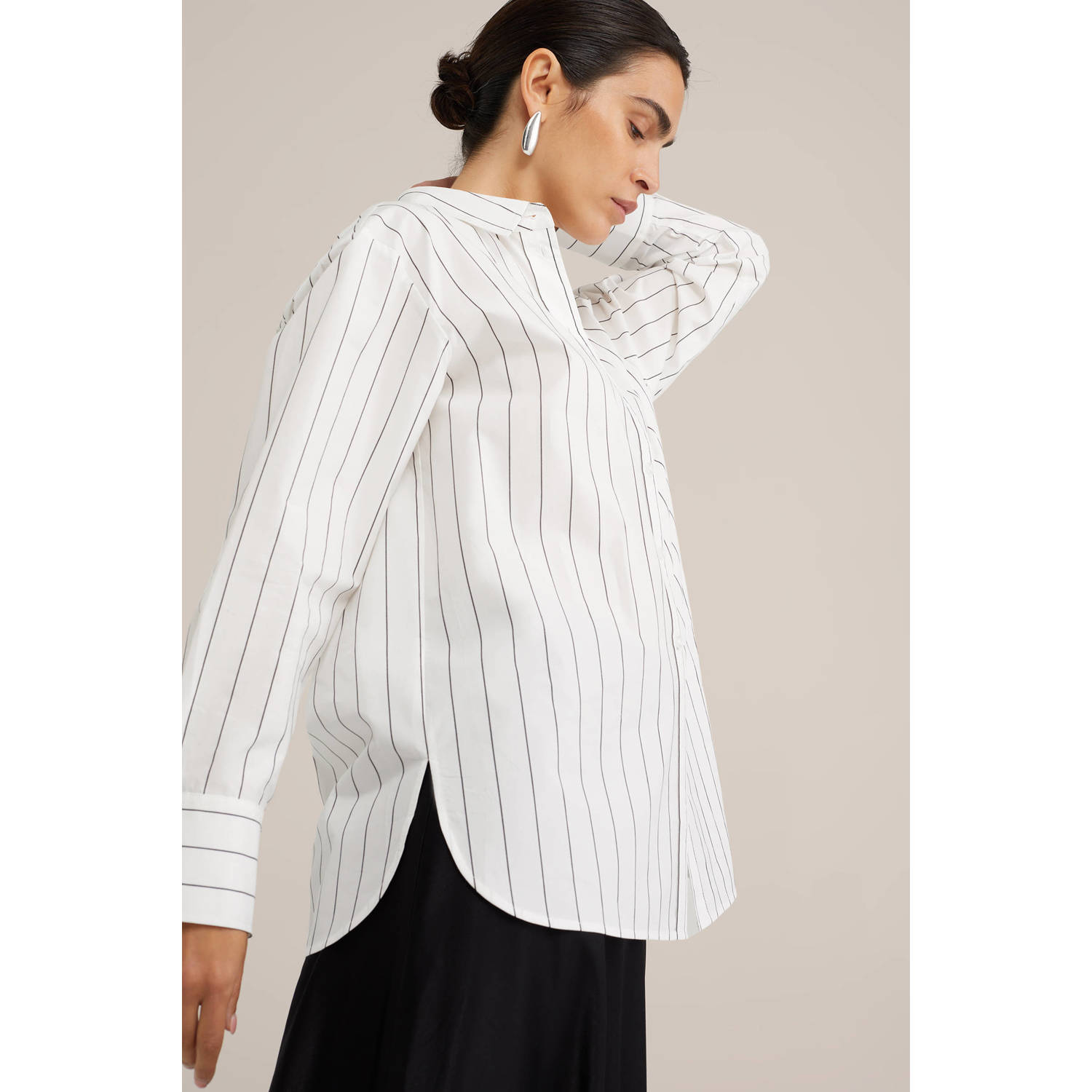 WE Fashion WE STUDIO gestreepte blouse wit