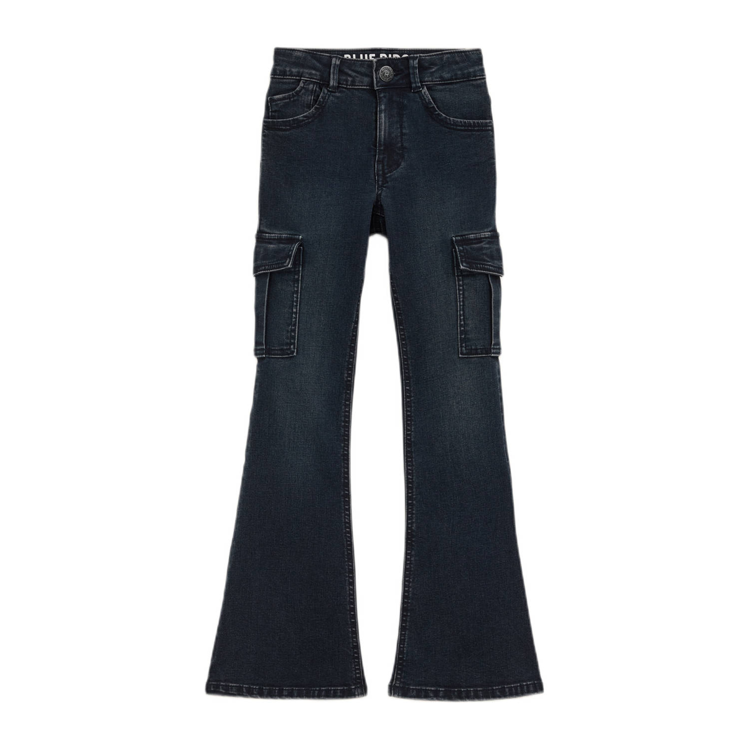 WE Fashion flared jeans blue black denim