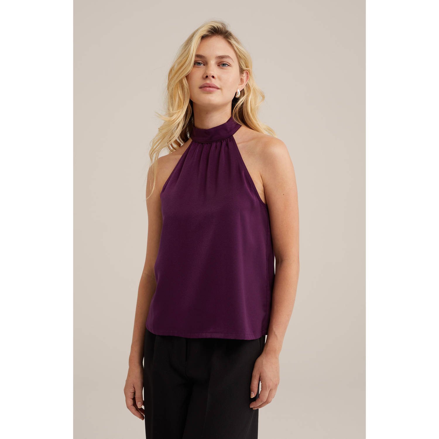 WE Fashion top donkerpaars