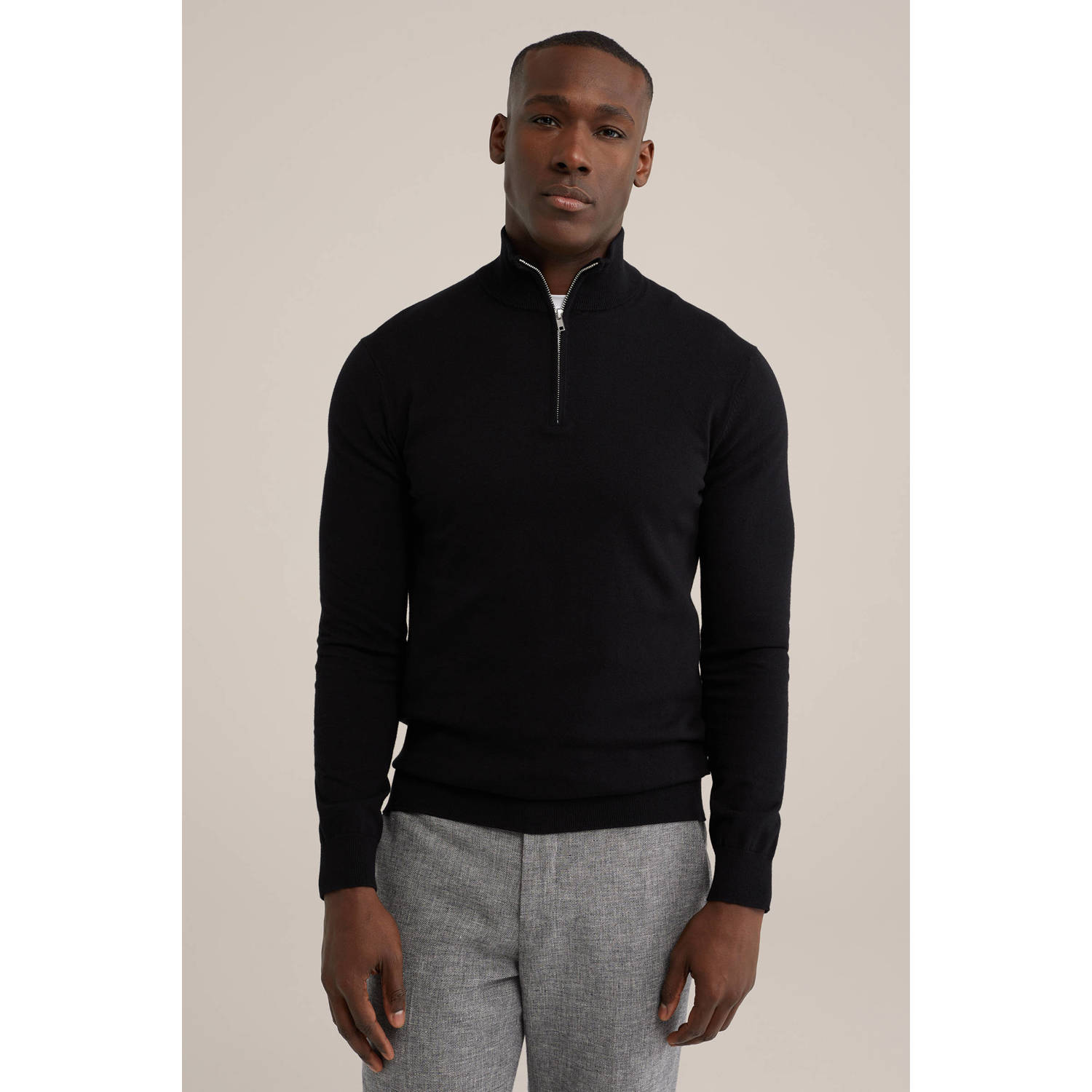 WE Fashion WE Fundamentals gebreide trui zwart