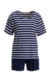 Donkerblauw/wit