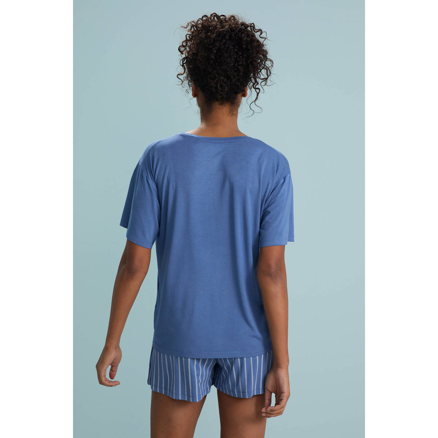 Dreamcovers shortama blauw ecru