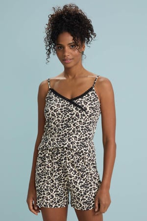 shortama ecru/zwart/beige