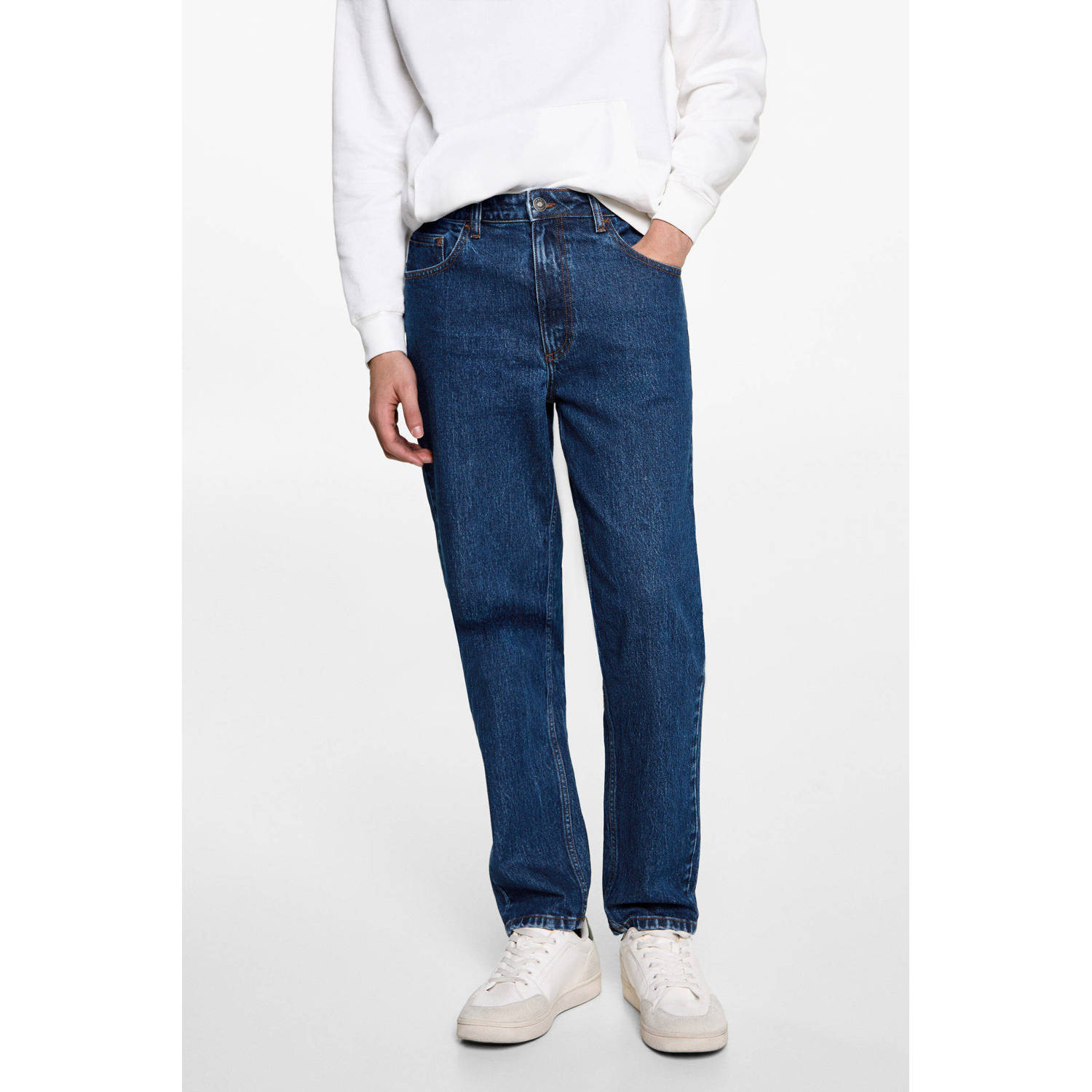 MANGO TEEN tapered fit jeans changeant blauw
