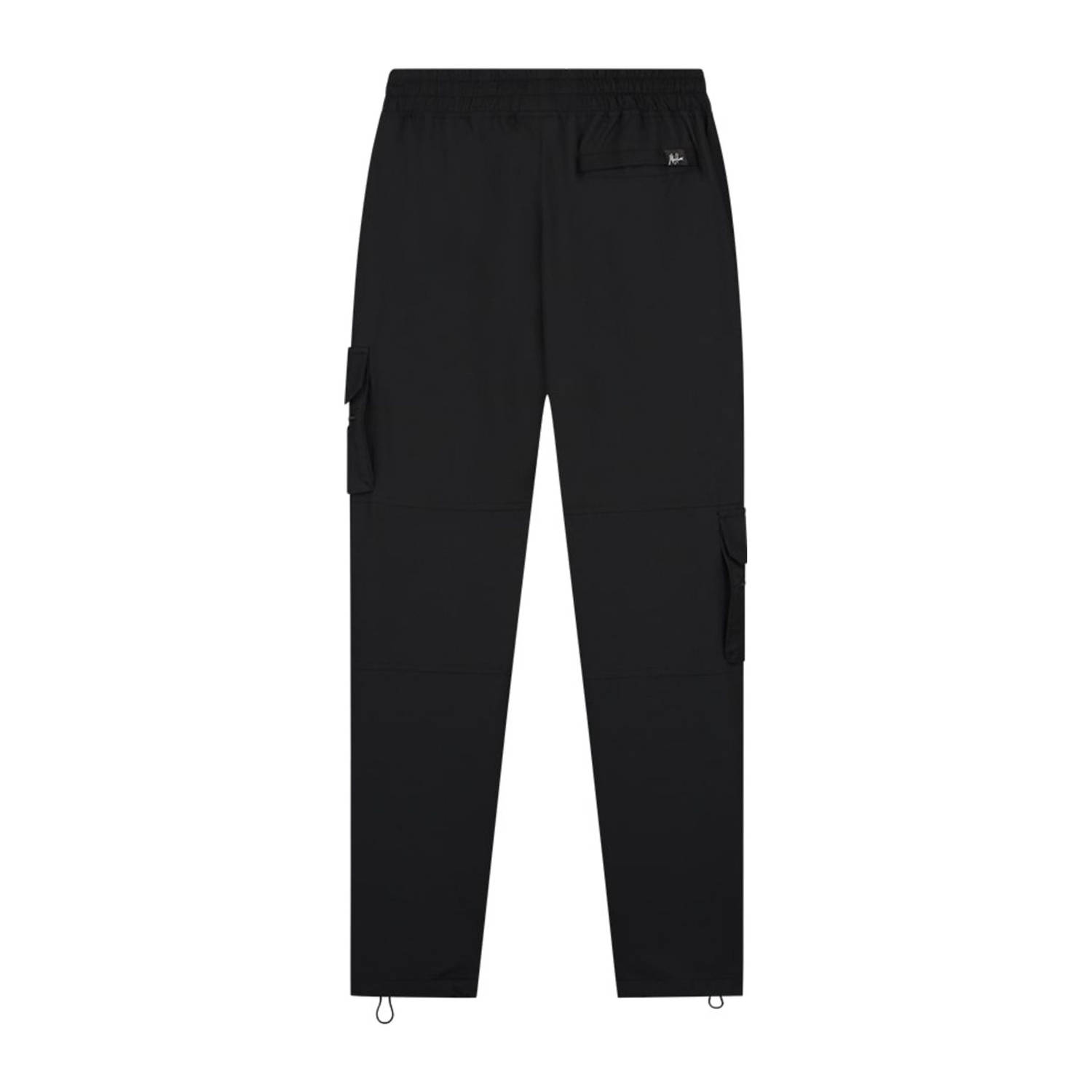 Malelions slim fit cargo broek zwart